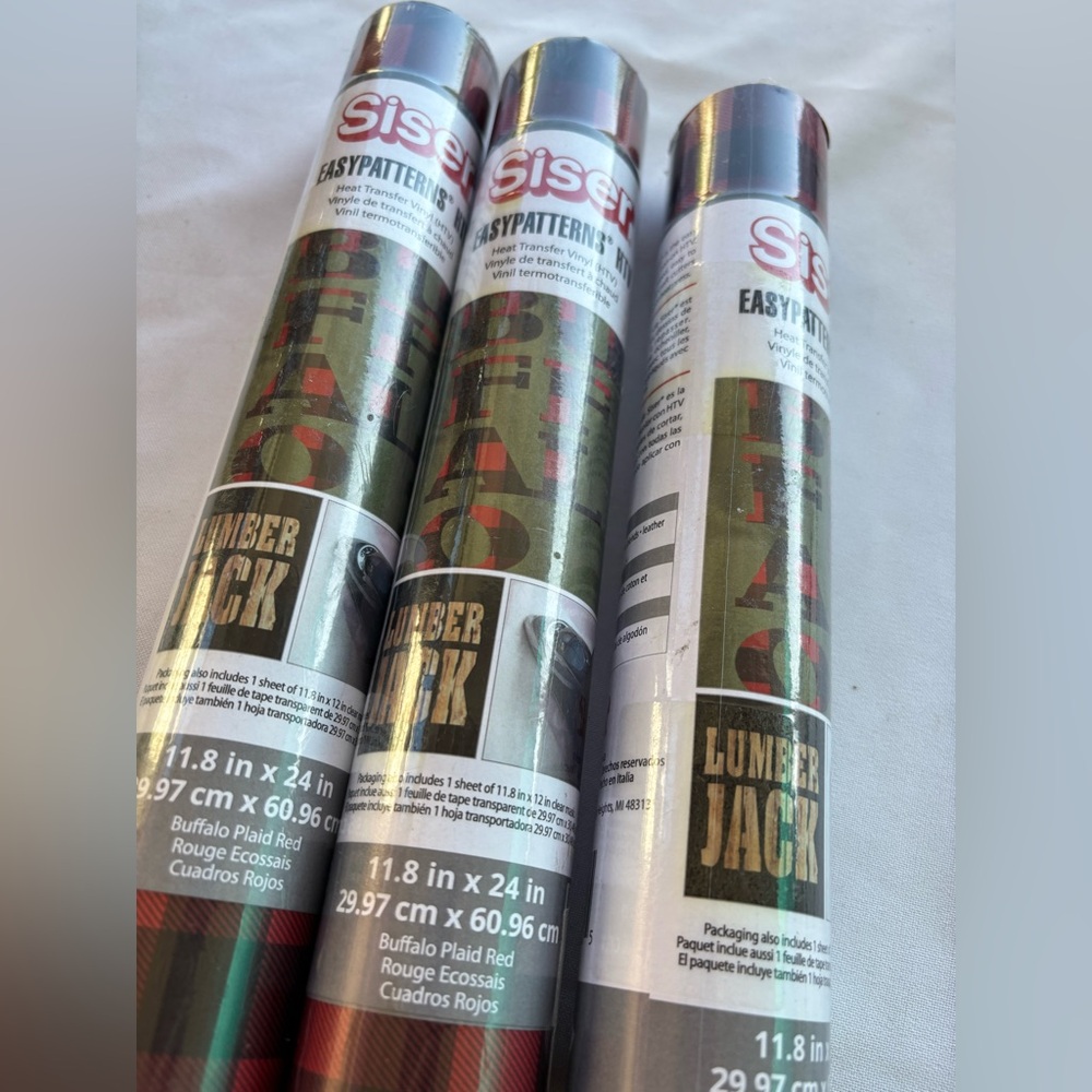 Siser EasyPatterns Lumberjack Vinyl bundle 3 rolls